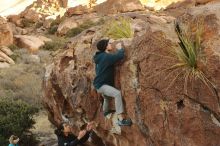 Bouldering in Hueco Tanks on 12/19/2019 with Blue Lizard Climbing and Yoga

Filename: SRM_20191219_1749410.jpg
Aperture: f/3.5
Shutter Speed: 1/320
Body: Canon EOS-1D Mark II
Lens: Canon EF 50mm f/1.8 II