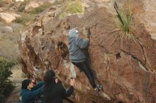 Bouldering in Hueco Tanks on 12/19/2019 with Blue Lizard Climbing and Yoga

Filename: SRM_20191219_1753050.jpg
Aperture: f/3.5
Shutter Speed: 1/250
Body: Canon EOS-1D Mark II
Lens: Canon EF 50mm f/1.8 II