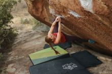 Bouldering in Hueco Tanks on 12/19/2019 with Blue Lizard Climbing and Yoga

Filename: SRM_20191219_1759280.jpg
Aperture: f/2.8
Shutter Speed: 1/250
Body: Canon EOS-1D Mark II
Lens: Canon EF 50mm f/1.8 II