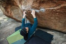 Bouldering in Hueco Tanks on 12/19/2019 with Blue Lizard Climbing and Yoga

Filename: SRM_20191219_1804330.jpg
Aperture: f/2.8
Shutter Speed: 1/160
Body: Canon EOS-1D Mark II
Lens: Canon EF 16-35mm f/2.8 L