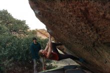 Bouldering in Hueco Tanks on 12/19/2019 with Blue Lizard Climbing and Yoga

Filename: SRM_20191219_1809310.jpg
Aperture: f/5.0
Shutter Speed: 1/250
Body: Canon EOS-1D Mark II
Lens: Canon EF 16-35mm f/2.8 L