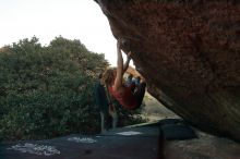 Bouldering in Hueco Tanks on 12/19/2019 with Blue Lizard Climbing and Yoga

Filename: SRM_20191219_1809460.jpg
Aperture: f/6.3
Shutter Speed: 1/250
Body: Canon EOS-1D Mark II
Lens: Canon EF 16-35mm f/2.8 L