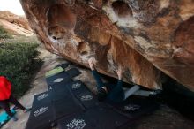 Bouldering in Hueco Tanks on 12/19/2019 with Blue Lizard Climbing and Yoga

Filename: SRM_20191219_1813280.jpg
Aperture: f/3.2
Shutter Speed: 1/250
Body: Canon EOS-1D Mark II
Lens: Canon EF 16-35mm f/2.8 L