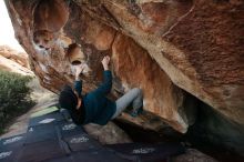 Bouldering in Hueco Tanks on 12/19/2019 with Blue Lizard Climbing and Yoga

Filename: SRM_20191219_1813390.jpg
Aperture: f/2.8
Shutter Speed: 1/250
Body: Canon EOS-1D Mark II
Lens: Canon EF 16-35mm f/2.8 L