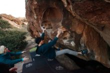 Bouldering in Hueco Tanks on 12/19/2019 with Blue Lizard Climbing and Yoga

Filename: SRM_20191219_1814100.jpg
Aperture: f/3.5
Shutter Speed: 1/250
Body: Canon EOS-1D Mark II
Lens: Canon EF 16-35mm f/2.8 L