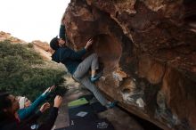 Bouldering in Hueco Tanks on 12/19/2019 with Blue Lizard Climbing and Yoga

Filename: SRM_20191219_1814390.jpg
Aperture: f/3.5
Shutter Speed: 1/250
Body: Canon EOS-1D Mark II
Lens: Canon EF 16-35mm f/2.8 L