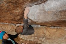 Bouldering in Hueco Tanks on 12/23/2019 with Blue Lizard Climbing and Yoga

Filename: SRM_20191223_1001120.jpg
Aperture: f/5.6
Shutter Speed: 1/250
Body: Canon EOS-1D Mark II
Lens: Canon EF 16-35mm f/2.8 L