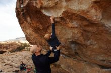 Bouldering in Hueco Tanks on 12/23/2019 with Blue Lizard Climbing and Yoga

Filename: SRM_20191223_1006470.jpg
Aperture: f/8.0
Shutter Speed: 1/320
Body: Canon EOS-1D Mark II
Lens: Canon EF 16-35mm f/2.8 L