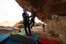 Bouldering in Hueco Tanks on 12/23/2019 with Blue Lizard Climbing and Yoga

Filename: SRM_20191223_1009130.jpg
Aperture: f/4.5
Shutter Speed: 1/800
Body: Canon EOS-1D Mark II
Lens: Canon EF 16-35mm f/2.8 L