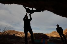 Bouldering in Hueco Tanks on 12/23/2019 with Blue Lizard Climbing and Yoga

Filename: SRM_20191223_1010410.jpg
Aperture: f/13.0
Shutter Speed: 1/800
Body: Canon EOS-1D Mark II
Lens: Canon EF 16-35mm f/2.8 L