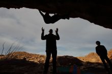 Bouldering in Hueco Tanks on 12/23/2019 with Blue Lizard Climbing and Yoga

Filename: SRM_20191223_1010420.jpg
Aperture: f/13.0
Shutter Speed: 1/800
Body: Canon EOS-1D Mark II
Lens: Canon EF 16-35mm f/2.8 L