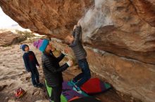 Bouldering in Hueco Tanks on 12/23/2019 with Blue Lizard Climbing and Yoga

Filename: SRM_20191223_1012350.jpg
Aperture: f/5.0
Shutter Speed: 1/500
Body: Canon EOS-1D Mark II
Lens: Canon EF 16-35mm f/2.8 L