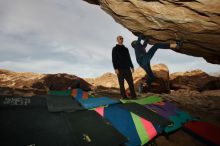 Bouldering in Hueco Tanks on 12/23/2019 with Blue Lizard Climbing and Yoga

Filename: SRM_20191223_1013320.jpg
Aperture: f/8.0
Shutter Speed: 1/250
Body: Canon EOS-1D Mark II
Lens: Canon EF 16-35mm f/2.8 L