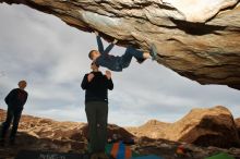 Bouldering in Hueco Tanks on 12/23/2019 with Blue Lizard Climbing and Yoga

Filename: SRM_20191223_1014070.jpg
Aperture: f/8.0
Shutter Speed: 1/250
Body: Canon EOS-1D Mark II
Lens: Canon EF 16-35mm f/2.8 L