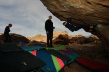 Bouldering in Hueco Tanks on 12/23/2019 with Blue Lizard Climbing and Yoga

Filename: SRM_20191223_1017180.jpg
Aperture: f/9.0
Shutter Speed: 1/250
Body: Canon EOS-1D Mark II
Lens: Canon EF 16-35mm f/2.8 L