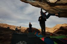 Bouldering in Hueco Tanks on 12/23/2019 with Blue Lizard Climbing and Yoga

Filename: SRM_20191223_1017390.jpg
Aperture: f/9.0
Shutter Speed: 1/250
Body: Canon EOS-1D Mark II
Lens: Canon EF 16-35mm f/2.8 L