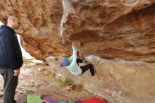 Bouldering in Hueco Tanks on 12/23/2019 with Blue Lizard Climbing and Yoga

Filename: SRM_20191223_1025130.jpg
Aperture: f/5.0
Shutter Speed: 1/250
Body: Canon EOS-1D Mark II
Lens: Canon EF 16-35mm f/2.8 L