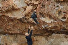 Bouldering in Hueco Tanks on 12/23/2019 with Blue Lizard Climbing and Yoga

Filename: SRM_20191223_1046190.jpg
Aperture: f/4.5
Shutter Speed: 1/500
Body: Canon EOS-1D Mark II
Lens: Canon EF 50mm f/1.8 II