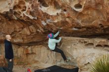 Bouldering in Hueco Tanks on 12/23/2019 with Blue Lizard Climbing and Yoga

Filename: SRM_20191223_1048120.jpg
Aperture: f/4.5
Shutter Speed: 1/500
Body: Canon EOS-1D Mark II
Lens: Canon EF 50mm f/1.8 II