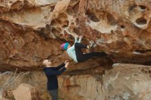 Bouldering in Hueco Tanks on 12/23/2019 with Blue Lizard Climbing and Yoga

Filename: SRM_20191223_1048290.jpg
Aperture: f/4.5
Shutter Speed: 1/500
Body: Canon EOS-1D Mark II
Lens: Canon EF 50mm f/1.8 II