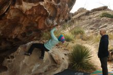 Bouldering in Hueco Tanks on 12/23/2019 with Blue Lizard Climbing and Yoga

Filename: SRM_20191223_1054190.jpg
Aperture: f/6.3
Shutter Speed: 1/500
Body: Canon EOS-1D Mark II
Lens: Canon EF 50mm f/1.8 II