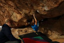 Bouldering in Hueco Tanks on 12/23/2019 with Blue Lizard Climbing and Yoga

Filename: SRM_20191223_1119360.jpg
Aperture: f/8.0
Shutter Speed: 1/250
Body: Canon EOS-1D Mark II
Lens: Canon EF 16-35mm f/2.8 L