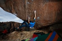 Bouldering in Hueco Tanks on 12/23/2019 with Blue Lizard Climbing and Yoga

Filename: SRM_20191223_1124540.jpg
Aperture: f/8.0
Shutter Speed: 1/320
Body: Canon EOS-1D Mark II
Lens: Canon EF 16-35mm f/2.8 L