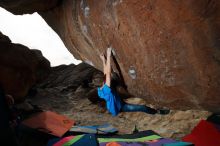 Bouldering in Hueco Tanks on 12/23/2019 with Blue Lizard Climbing and Yoga

Filename: SRM_20191223_1125080.jpg
Aperture: f/8.0
Shutter Speed: 1/320
Body: Canon EOS-1D Mark II
Lens: Canon EF 16-35mm f/2.8 L