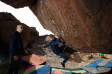 Bouldering in Hueco Tanks on 12/23/2019 with Blue Lizard Climbing and Yoga

Filename: SRM_20191223_1127580.jpg
Aperture: f/8.0
Shutter Speed: 1/250
Body: Canon EOS-1D Mark II
Lens: Canon EF 16-35mm f/2.8 L