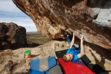 Bouldering in Hueco Tanks on 12/23/2019 with Blue Lizard Climbing and Yoga

Filename: SRM_20191223_1128440.jpg
Aperture: f/8.0
Shutter Speed: 1/250
Body: Canon EOS-1D Mark II
Lens: Canon EF 16-35mm f/2.8 L