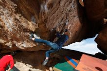 Bouldering in Hueco Tanks on 12/23/2019 with Blue Lizard Climbing and Yoga

Filename: SRM_20191223_1135310.jpg
Aperture: f/8.0
Shutter Speed: 1/250
Body: Canon EOS-1D Mark II
Lens: Canon EF 16-35mm f/2.8 L
