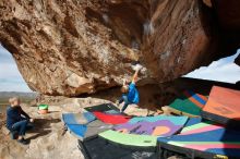 Bouldering in Hueco Tanks on 12/23/2019 with Blue Lizard Climbing and Yoga

Filename: SRM_20191223_1136120.jpg
Aperture: f/8.0
Shutter Speed: 1/250
Body: Canon EOS-1D Mark II
Lens: Canon EF 16-35mm f/2.8 L