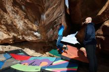 Bouldering in Hueco Tanks on 12/23/2019 with Blue Lizard Climbing and Yoga

Filename: SRM_20191223_1136420.jpg
Aperture: f/8.0
Shutter Speed: 1/250
Body: Canon EOS-1D Mark II
Lens: Canon EF 16-35mm f/2.8 L