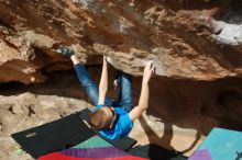 Bouldering in Hueco Tanks on 12/23/2019 with Blue Lizard Climbing and Yoga

Filename: SRM_20191223_1144130.jpg
Aperture: f/8.0
Shutter Speed: 1/250
Body: Canon EOS-1D Mark II
Lens: Canon EF 16-35mm f/2.8 L