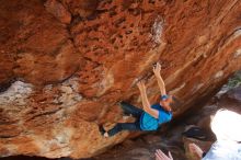 Bouldering in Hueco Tanks on 12/23/2019 with Blue Lizard Climbing and Yoga

Filename: SRM_20191223_1241070.jpg
Aperture: f/5.0
Shutter Speed: 1/200
Body: Canon EOS-1D Mark II
Lens: Canon EF 16-35mm f/2.8 L