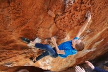 Bouldering in Hueco Tanks on 12/23/2019 with Blue Lizard Climbing and Yoga

Filename: SRM_20191223_1242470.jpg
Aperture: f/3.2
Shutter Speed: 1/250
Body: Canon EOS-1D Mark II
Lens: Canon EF 16-35mm f/2.8 L