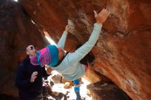 Bouldering in Hueco Tanks on 12/23/2019 with Blue Lizard Climbing and Yoga

Filename: SRM_20191223_1252030.jpg
Aperture: f/6.3
Shutter Speed: 1/250
Body: Canon EOS-1D Mark II
Lens: Canon EF 16-35mm f/2.8 L