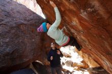 Bouldering in Hueco Tanks on 12/23/2019 with Blue Lizard Climbing and Yoga

Filename: SRM_20191223_1256290.jpg
Aperture: f/5.6
Shutter Speed: 1/250
Body: Canon EOS-1D Mark II
Lens: Canon EF 16-35mm f/2.8 L