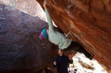 Bouldering in Hueco Tanks on 12/23/2019 with Blue Lizard Climbing and Yoga

Filename: SRM_20191223_1301190.jpg
Aperture: f/5.6
Shutter Speed: 1/250
Body: Canon EOS-1D Mark II
Lens: Canon EF 16-35mm f/2.8 L