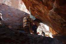 Bouldering in Hueco Tanks on 12/23/2019 with Blue Lizard Climbing and Yoga

Filename: SRM_20191223_1350030.jpg
Aperture: f/6.3
Shutter Speed: 1/250
Body: Canon EOS-1D Mark II
Lens: Canon EF 16-35mm f/2.8 L