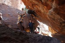 Bouldering in Hueco Tanks on 12/23/2019 with Blue Lizard Climbing and Yoga

Filename: SRM_20191223_1350160.jpg
Aperture: f/5.0
Shutter Speed: 1/250
Body: Canon EOS-1D Mark II
Lens: Canon EF 16-35mm f/2.8 L