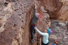 Bouldering in Hueco Tanks on 12/23/2019 with Blue Lizard Climbing and Yoga

Filename: SRM_20191223_1423210.jpg
Aperture: f/5.6
Shutter Speed: 1/250
Body: Canon EOS-1D Mark II
Lens: Canon EF 16-35mm f/2.8 L