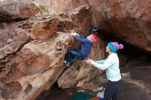 Bouldering in Hueco Tanks on 12/23/2019 with Blue Lizard Climbing and Yoga

Filename: SRM_20191223_1431060.jpg
Aperture: f/5.6
Shutter Speed: 1/250
Body: Canon EOS-1D Mark II
Lens: Canon EF 16-35mm f/2.8 L