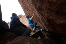 Bouldering in Hueco Tanks on 12/23/2019 with Blue Lizard Climbing and Yoga

Filename: SRM_20191223_1431470.jpg
Aperture: f/5.6
Shutter Speed: 1/250
Body: Canon EOS-1D Mark II
Lens: Canon EF 16-35mm f/2.8 L