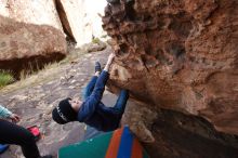 Bouldering in Hueco Tanks on 12/23/2019 with Blue Lizard Climbing and Yoga

Filename: SRM_20191223_1432390.jpg
Aperture: f/5.0
Shutter Speed: 1/250
Body: Canon EOS-1D Mark II
Lens: Canon EF 16-35mm f/2.8 L