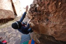 Bouldering in Hueco Tanks on 12/23/2019 with Blue Lizard Climbing and Yoga

Filename: SRM_20191223_1432400.jpg
Aperture: f/5.0
Shutter Speed: 1/250
Body: Canon EOS-1D Mark II
Lens: Canon EF 16-35mm f/2.8 L