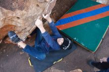 Bouldering in Hueco Tanks on 12/23/2019 with Blue Lizard Climbing and Yoga

Filename: SRM_20191223_1436510.jpg
Aperture: f/4.5
Shutter Speed: 1/250
Body: Canon EOS-1D Mark II
Lens: Canon EF 16-35mm f/2.8 L