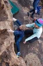 Bouldering in Hueco Tanks on 12/23/2019 with Blue Lizard Climbing and Yoga

Filename: SRM_20191223_1438490.jpg
Aperture: f/5.0
Shutter Speed: 1/250
Body: Canon EOS-1D Mark II
Lens: Canon EF 16-35mm f/2.8 L