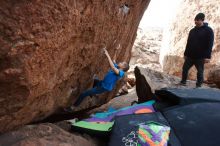 Bouldering in Hueco Tanks on 12/23/2019 with Blue Lizard Climbing and Yoga

Filename: SRM_20191223_1450150.jpg
Aperture: f/6.3
Shutter Speed: 1/250
Body: Canon EOS-1D Mark II
Lens: Canon EF 16-35mm f/2.8 L