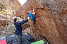 Bouldering in Hueco Tanks on 12/23/2019 with Blue Lizard Climbing and Yoga

Filename: SRM_20191223_1451270.jpg
Aperture: f/5.0
Shutter Speed: 1/250
Body: Canon EOS-1D Mark II
Lens: Canon EF 16-35mm f/2.8 L